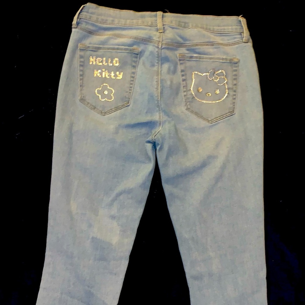 Custom Hello Kitty Rhinestone Jeans